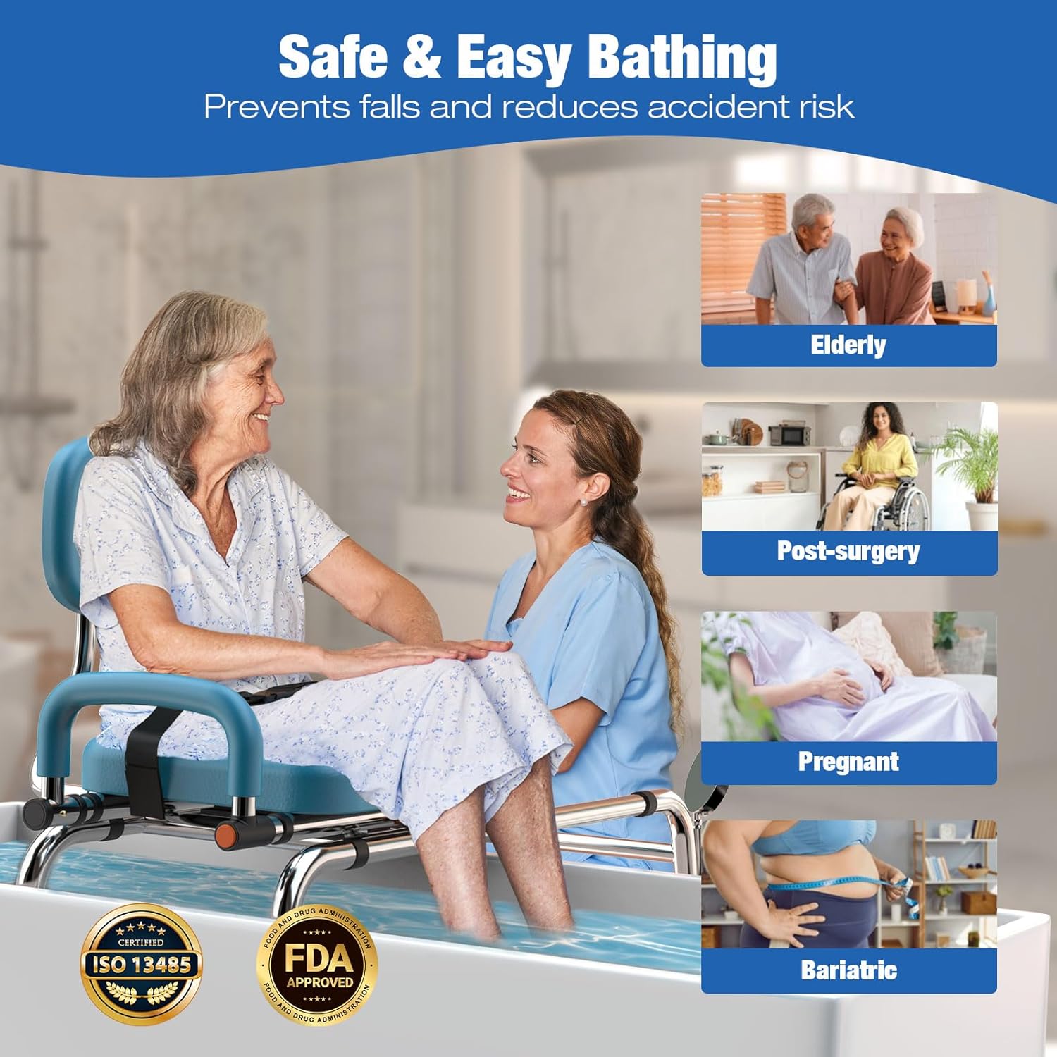 Allvibrant Swivel Tub Transfer Bench