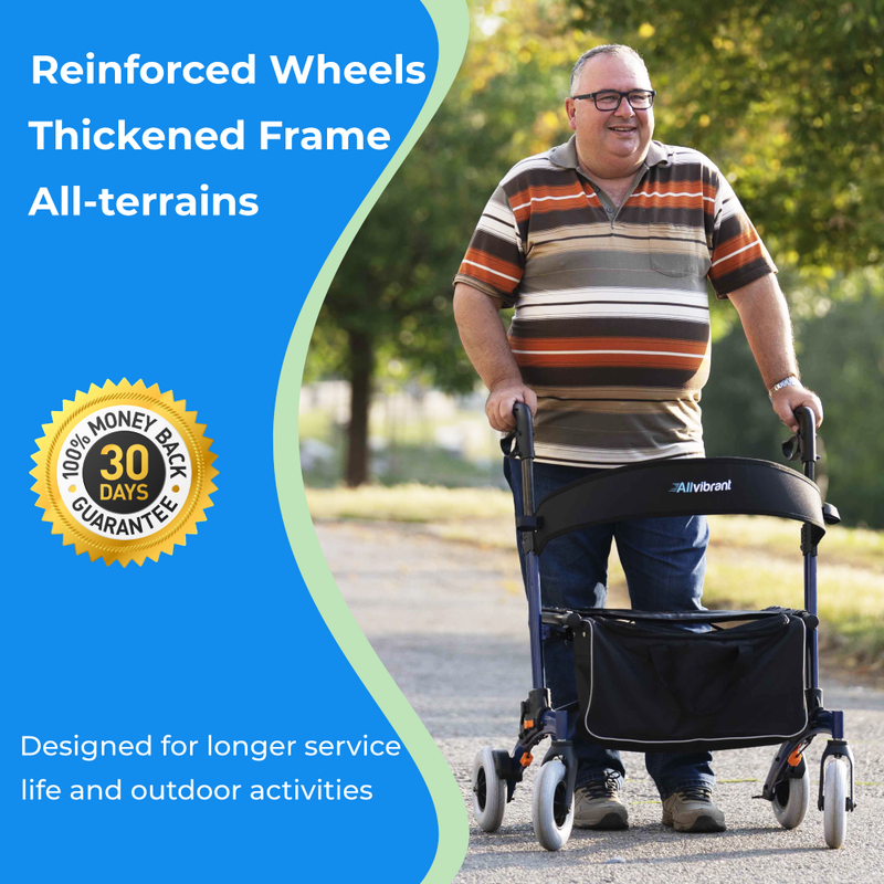 Allvibrant Bariatric Rollator Walker